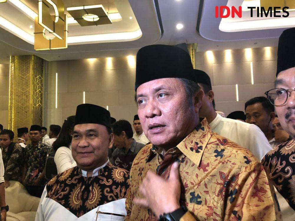 Gubernur Sumsel, Herman Deru turut prihatin atas tertangkapnya anak Wakil Bupati Banyuasin (IDN Times/Rangga Erfizal)