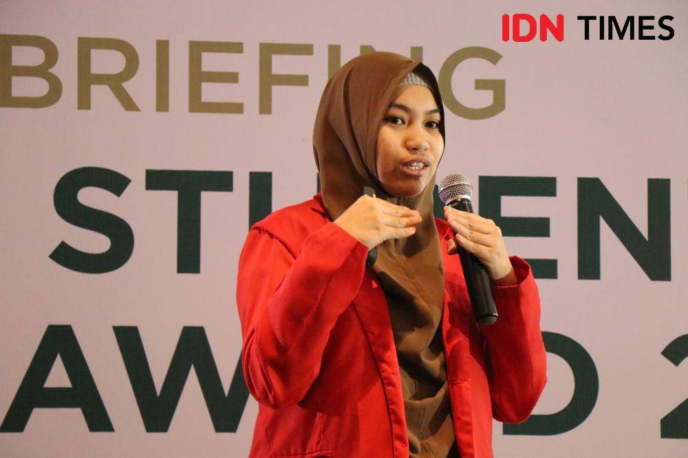 Ainun Ade Putri, Peserta Tanoto Student Research Awards. 27 November 2019. IDN Times/Geralda Talitha