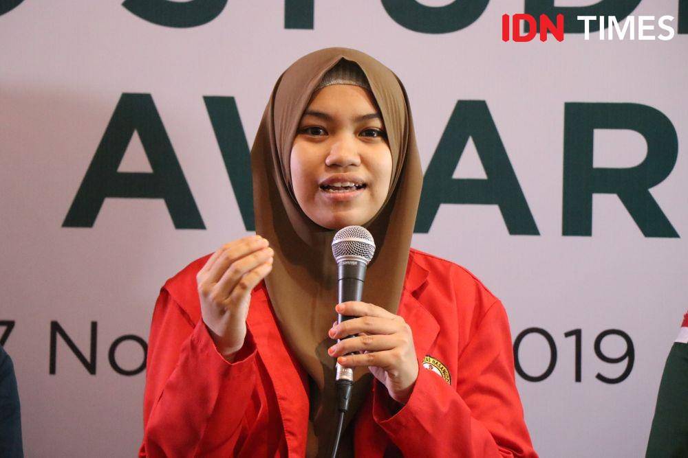 Ainun Ade Putri, Peserta Tanoto Student Research Awards. 27 November 2019. IDN Times/Geralda Talitha