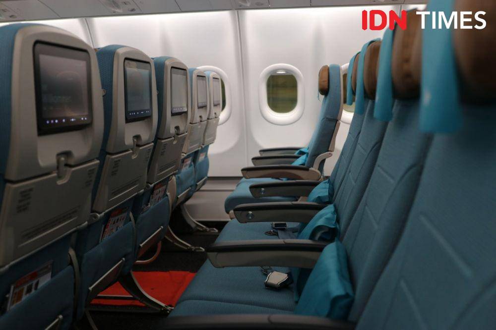 Economy Class Pesawat Garuda Airbus A330-900neo (IDN Times/Kevin Handoko)