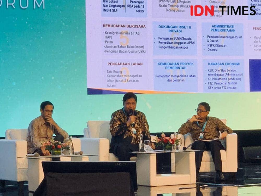 Acara Kompas100 CEO Forum, di Ritz Carlton Mega Kuningan, Jakarta Selatan, Kamis 28 Novembet 2019 (IDN Times/William Utomo)