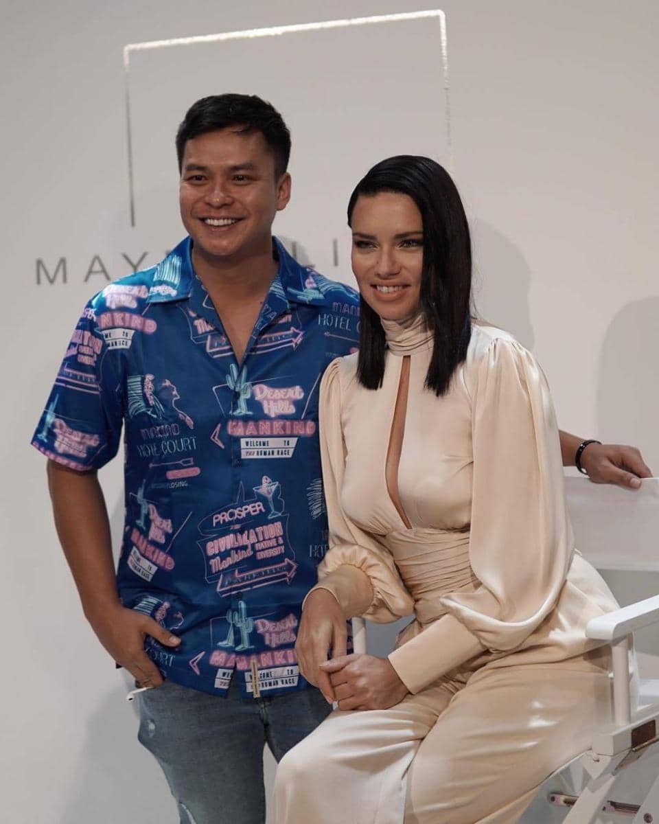 Ryan Ogilvy bersama model internasional, Adriana Lima di New York | Instagram.com/ryanogivly