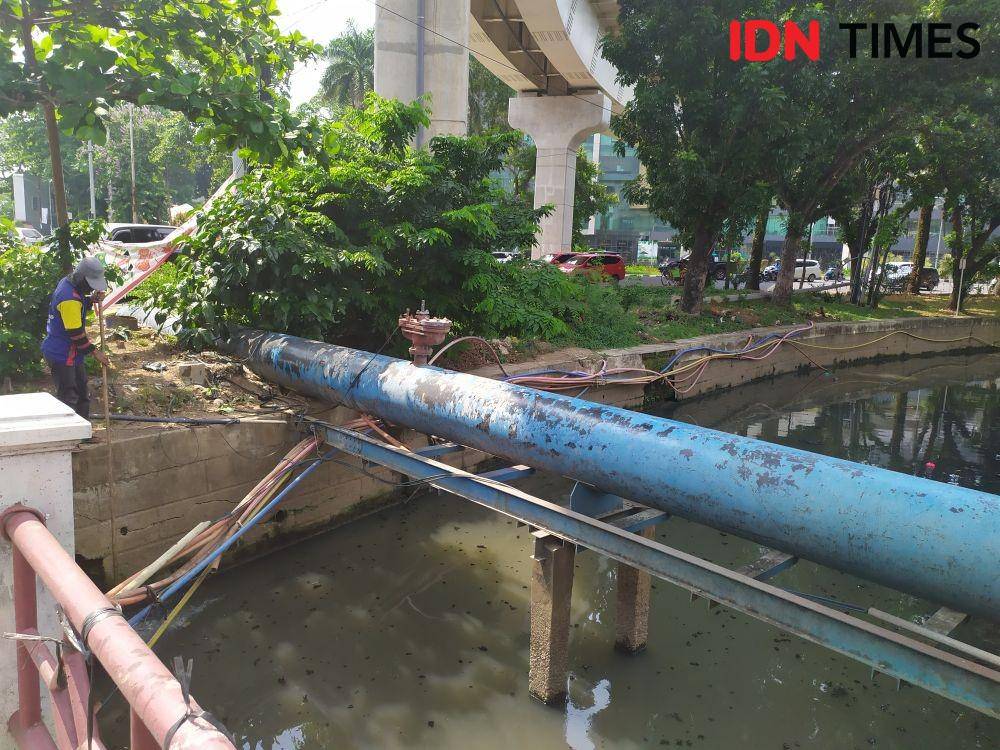 Ilustrasi saluran air di Kota Palembang (IDN Times/Feny Maulia Agustin)