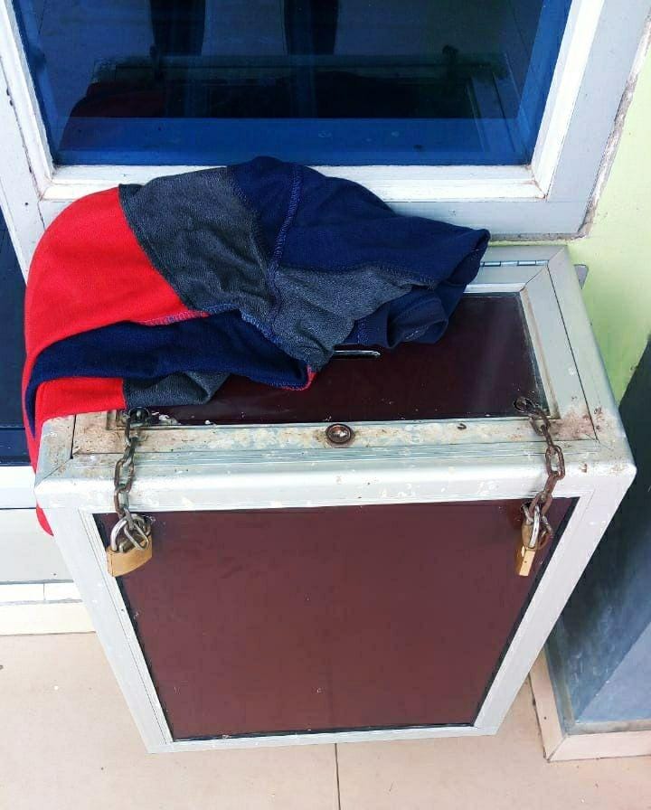 Kotak amal yang jadi incaran (Dok. Polsek Sungai Pinang)