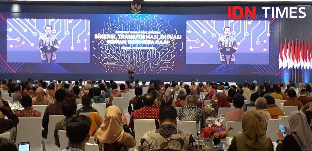 Presiden Jokowi hadir di pertemuan tahunan Bank Indonesia (IDN Times/Teatrika Handiko Putri)