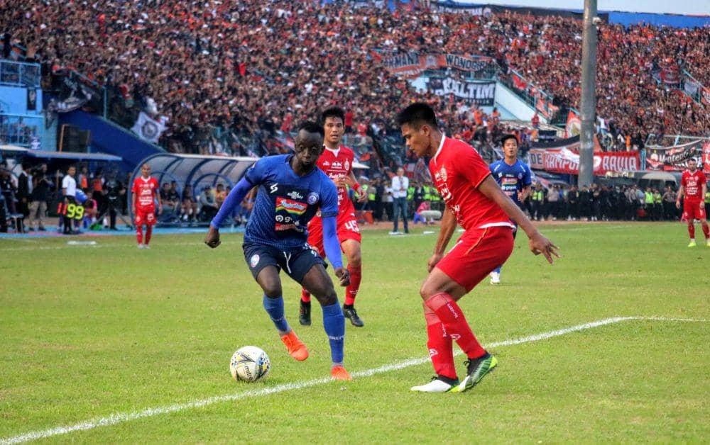 Makan Konate sudah bisa bermain saat Arema FC menjamu Kalteng Putra, Minggu (1/12/2019). IDN Times/ Alfi Ramadana