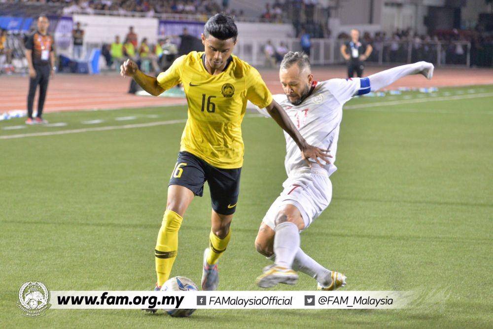 Aksi Timnas U-22 Malaysia di Grup A SEA Games 2019, Jumat (29/11) malam. Twitter/FAM_Malaysia