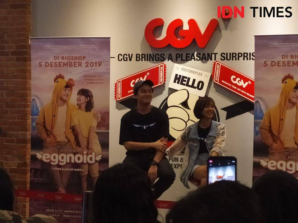 Morgan Oey dan Sheila Dara pemeran film Eggnoid (IDN Times/Feny Maulia Agustin)