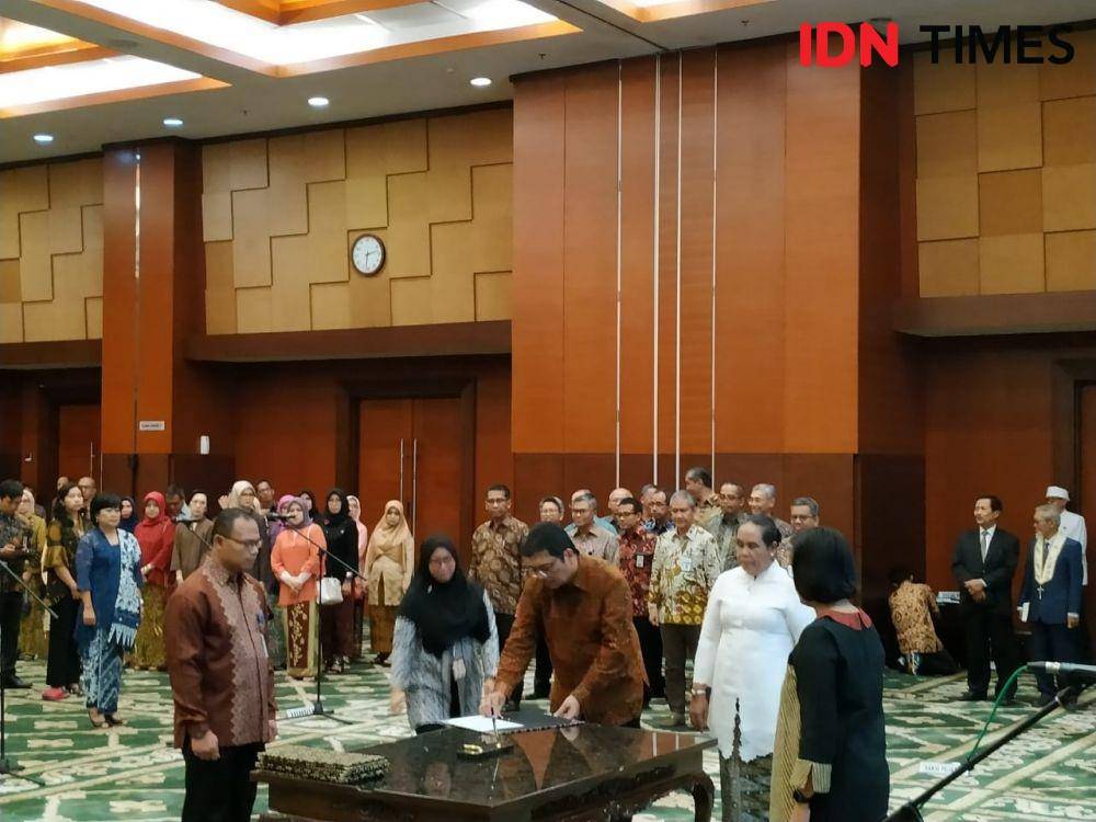 Pelantikan pejabat Eselon II, III dan IV Kementerian Keuangan. IDN Times/Hana Adi Perdana