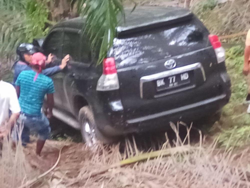 Lokasi penemuan hakim PN Medan tewas di dalam mobil (Dok. IDN Times)