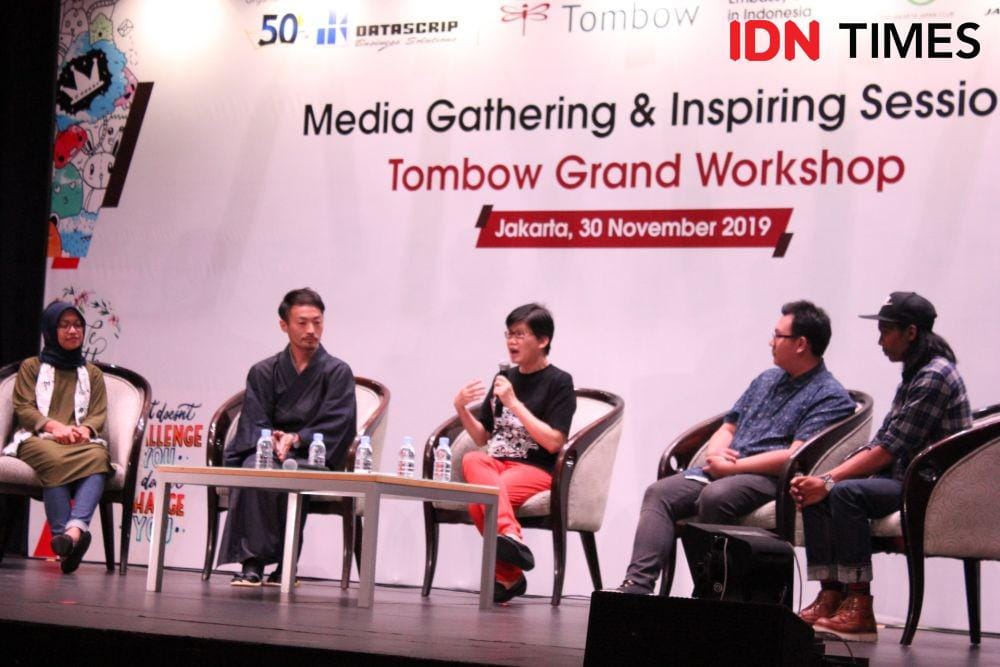 Presscon Tombow Grand Workshop. Ciputra Artpreneur. 30 November 2019. IDN Times/Geralda Talitha