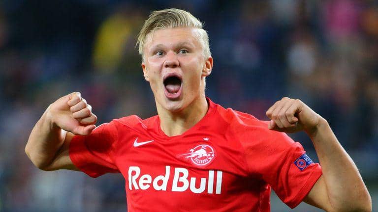 Penyerang belia milik RB Salzburg, Erling Braut Haaland. skysports.com