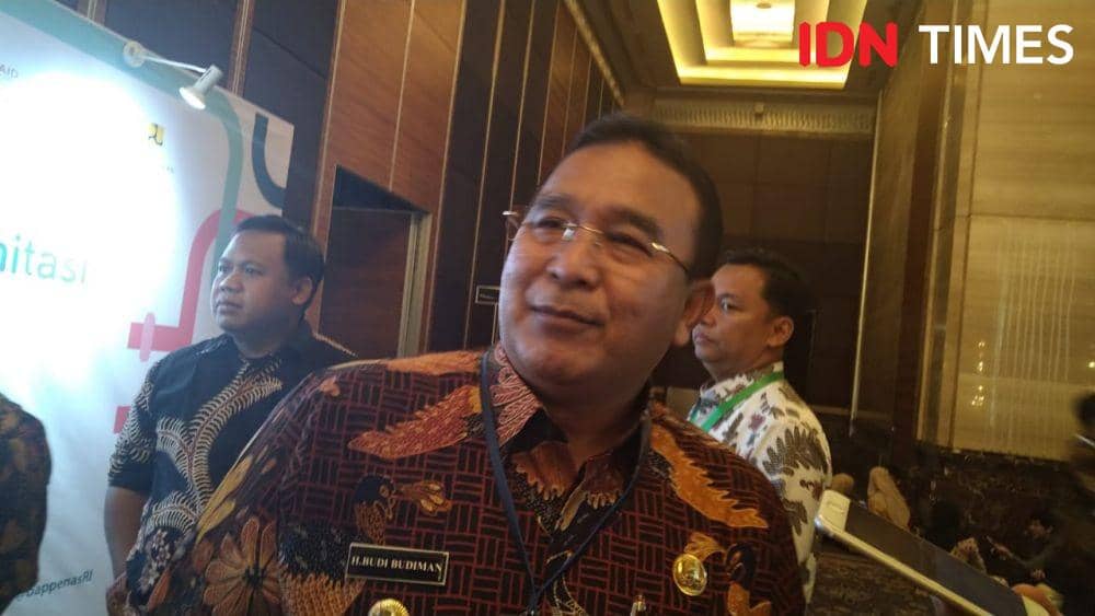 Wali Kota Tasikmalaya Budi Budiman dalam acara Konferensi Sanitasi dan Air Mineral Nasional 2019 (IDN Times/Shemi)