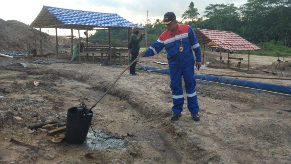 Lokasi penyulingan minyak ilegal di kawasan Anggana, Kukar (Dok. Pertamina EP Field Sangasanga)