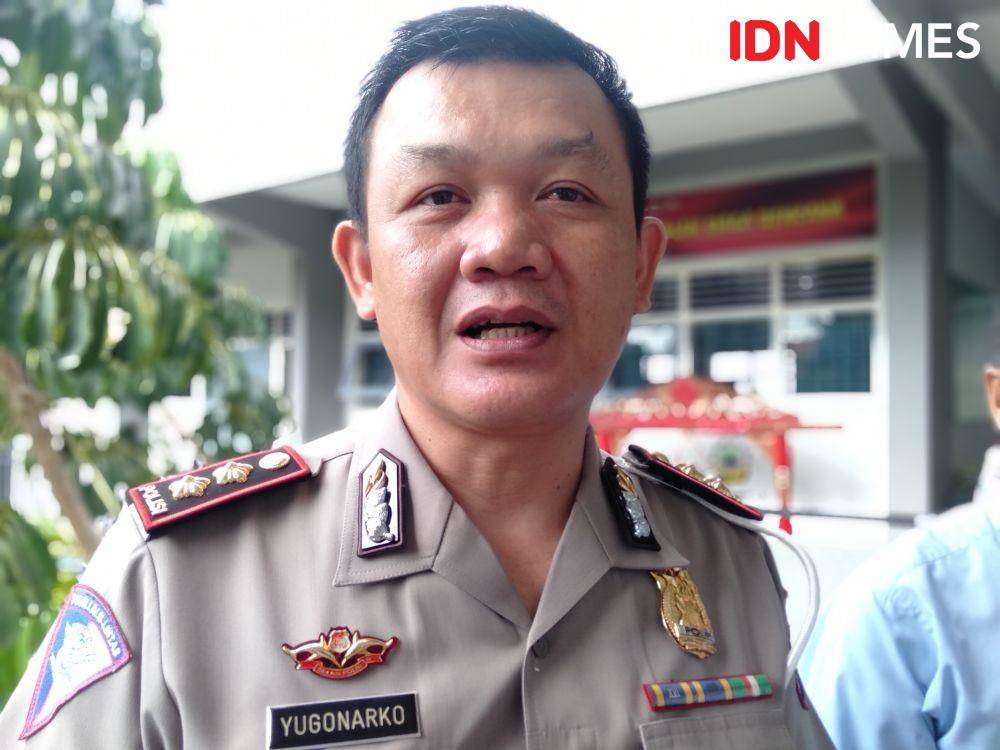 Wakil Direktur Lalu Lintas, Polda DIY, AKBP Yugonarko dalam acara Parenting Day di SMA N 1 Bantul. IDN Times/Daruwaskita