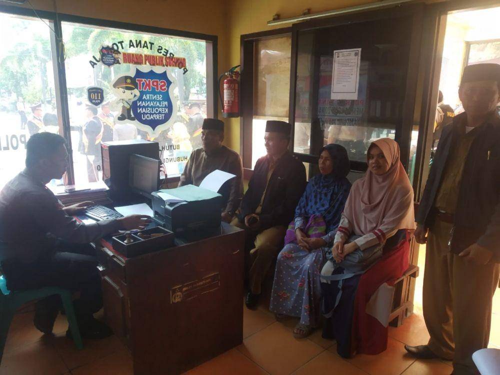 Polres Tana Toraja menerima laporan MUI, Senin (2/12) / Istimewa