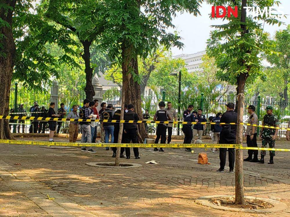 TKP ledakan di Monas (IDN Times/Hana Adi Perdana)
