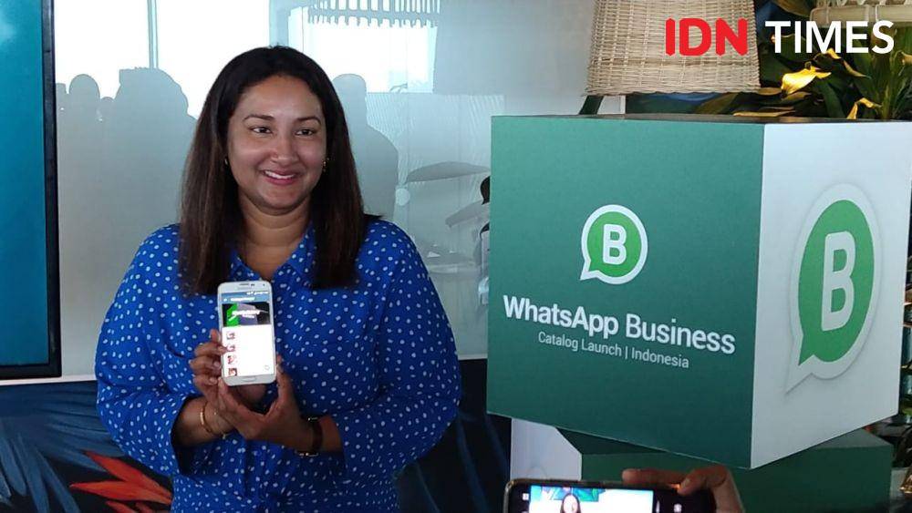 Direktur Komunikasi, APAC, WhatsApp Sravanthi Dev dalam peluncuran fitur Catalog pada WhatsApp Business (IDN Times/Shemi)