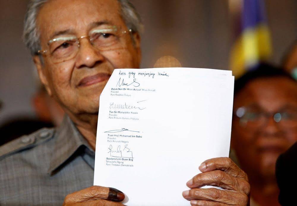 Perdana Menteri Mahathir Mohamad. ANTARA FOTO/REUTERS/Lai Seng Sin