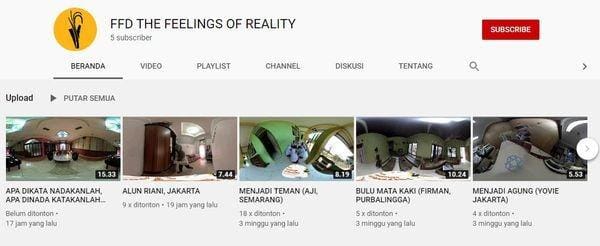 Channel YouTube FFD THE FEELINGS OF REALITY - Youtube.com/FFD THE FEELINGS OF REALITY