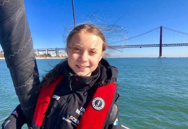 Aktivis iklim Greta Thunberg berlayar ke Portugal untuk kemudian mengikuti COP 25 di Madrid, Spanyol (Twitter @Greta Thunberg)