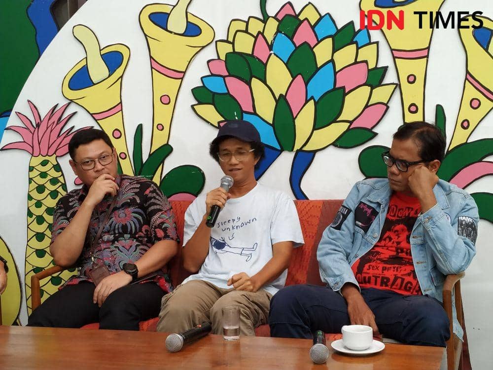 (tengah) Anggun Priambodo dalam press conference Joyland Festival 2019 di Jakarta. 3 Desember 2019. IDN Times/Nadia Umara