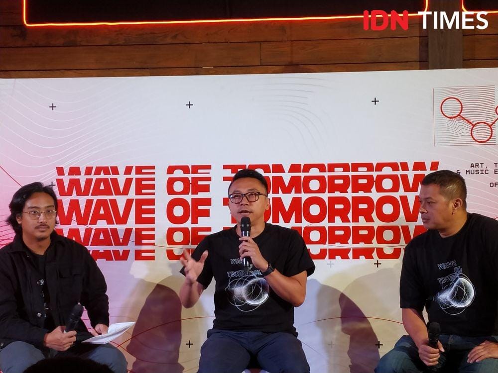 (tengah) CEO Sembilan Matahari, Adi Panuntun dalam press conference Wave of Tomorrow di Jakarta. 3 Desember 2019. IDN Times/Nadia Umara