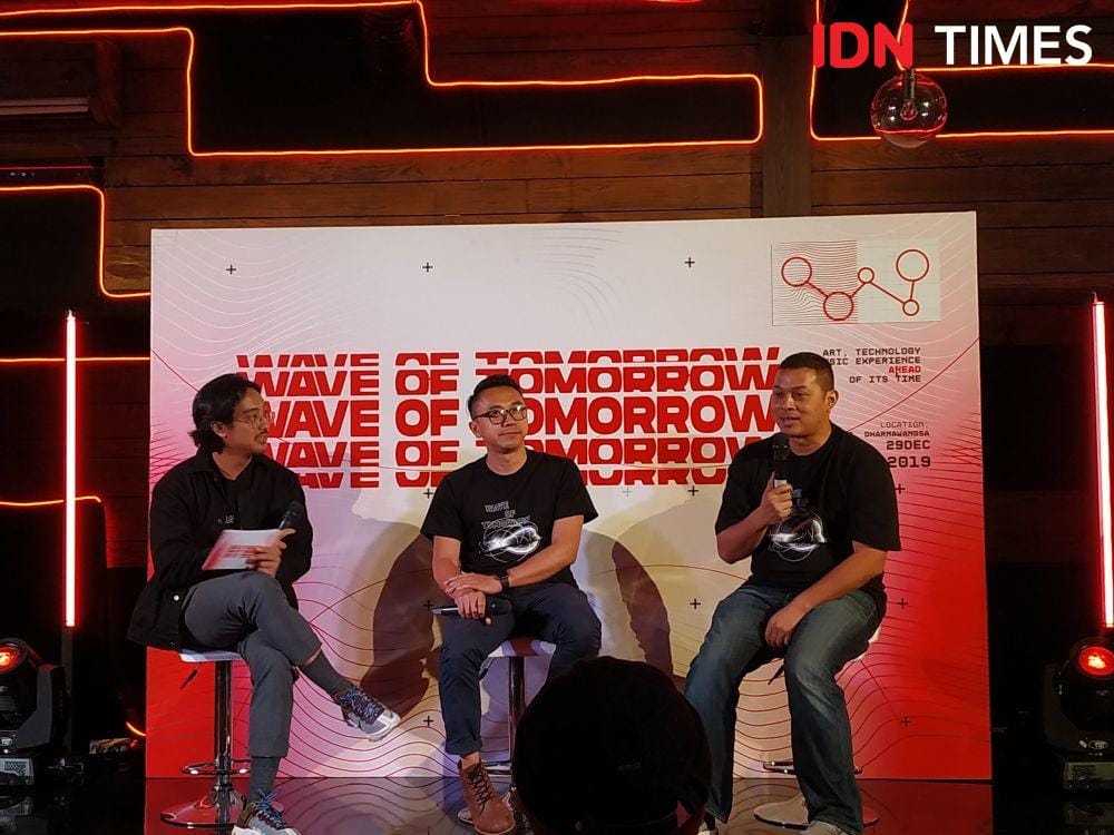 (kanan) Rubi Roesli dalam press conference Wave of Tomorrow di Jakarta. 3 Desember 2019. IDN Times/Nadia Umara