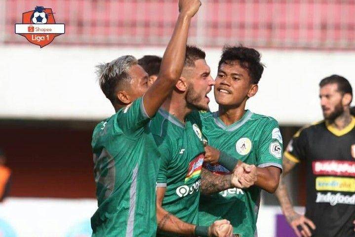 PSS Sleman kandaskan Perseru Badak Lampung FC 5-1. Twitter/@Liga1Match