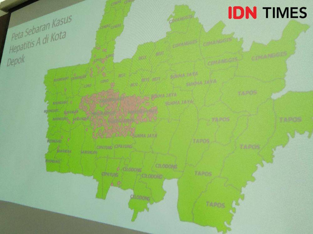 Daerah sebaran virus Hepatitis A yang dijabarkan oleh Kemenkes, Rabu (4/12) / IDN Times Dini suciatiningrum