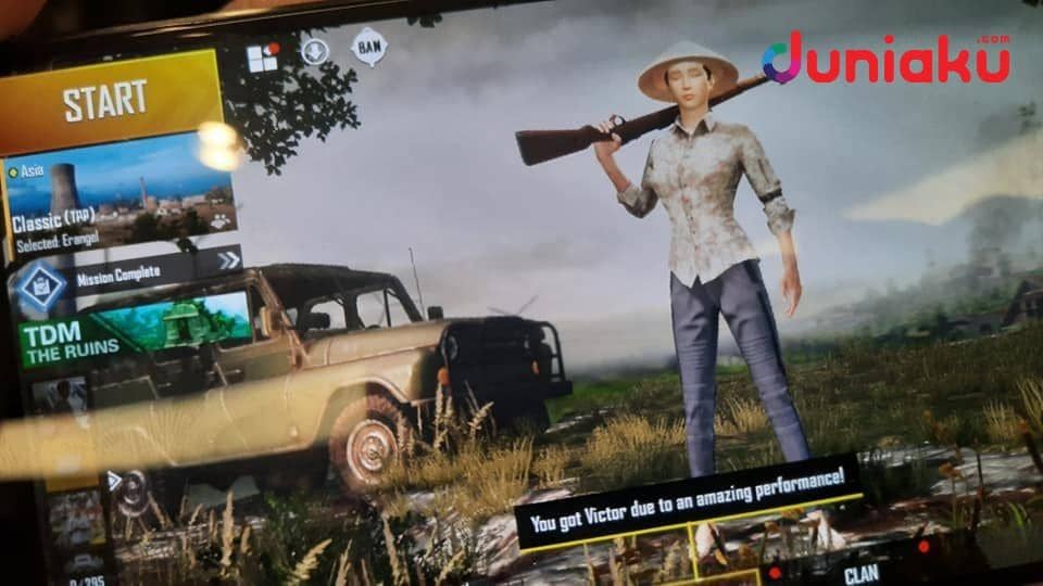 Tes rata kanan PUBG Mobile di ROG Phone II. duniaku.com/Adhitya Daniel