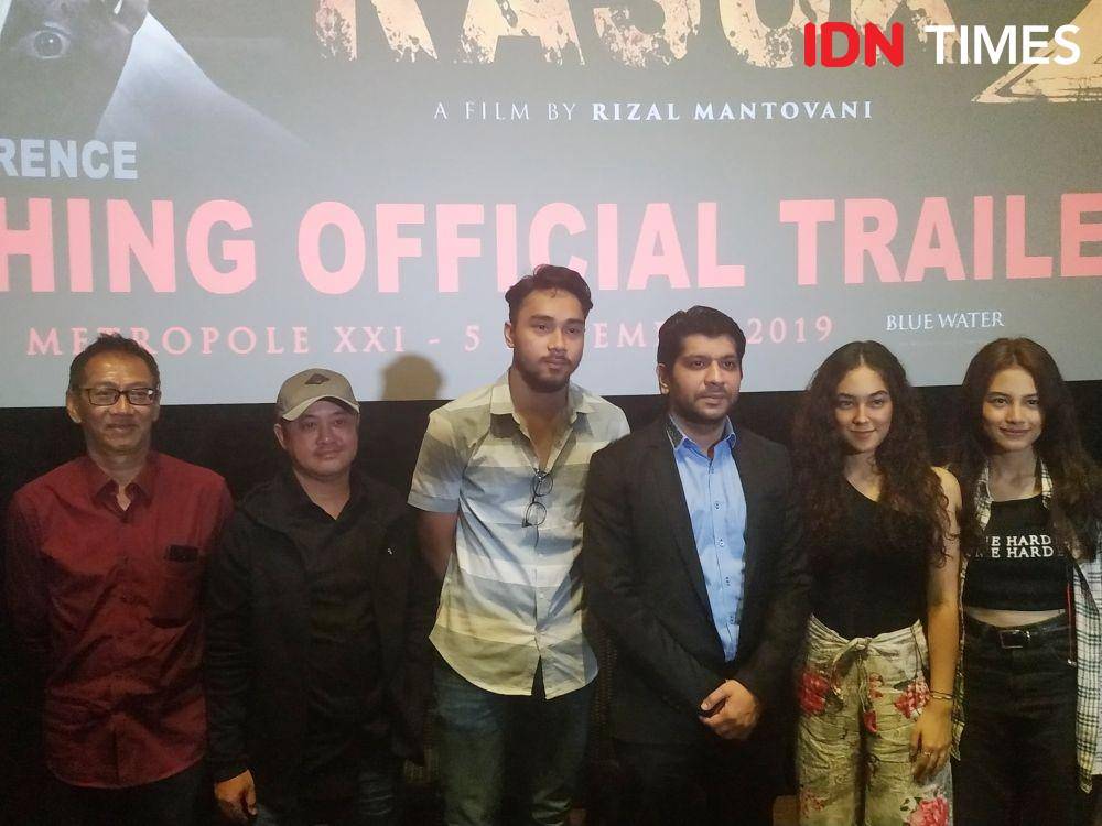 Jajaran sutradara, produser, dan para pemain dalam preskon dan peluncuruan trailer film Rasuk 2, di Metropole XXI, Jakarta. pada 5 Desember 2019. IDN Times/Erfah Nanda