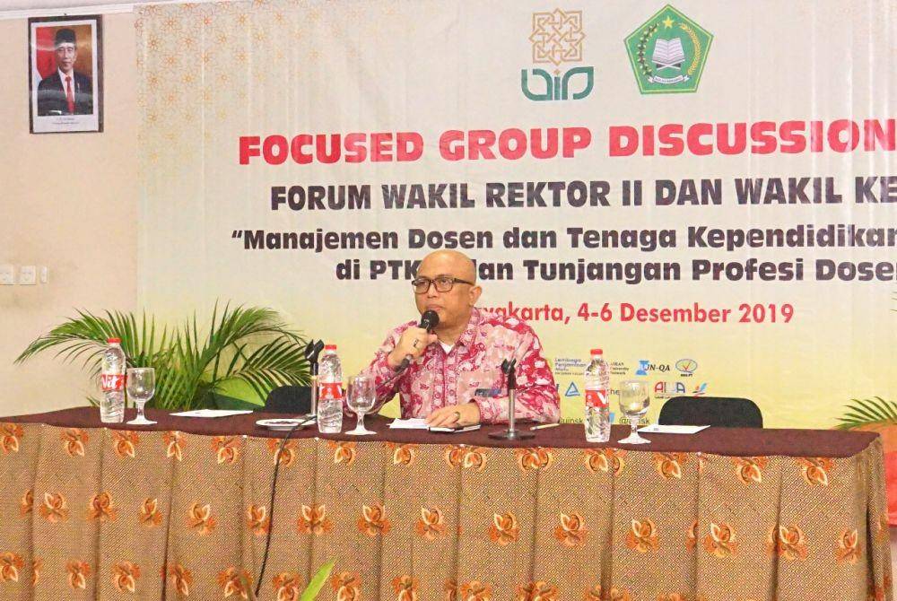 Focused Group Discussion Forum Wakil Rektor II dan Wakil Ketua II PTKIN. Foto/Humas UIN Sunan Kalijaga