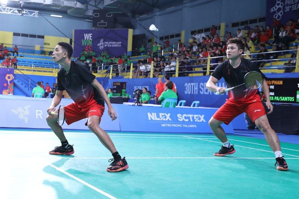 Wahyu Nayaka Arya Pangkaryanira/Ade Yusuf Santoso melaju ke babak perempat final SEA Games 2019 (IDN Times/PBSI)