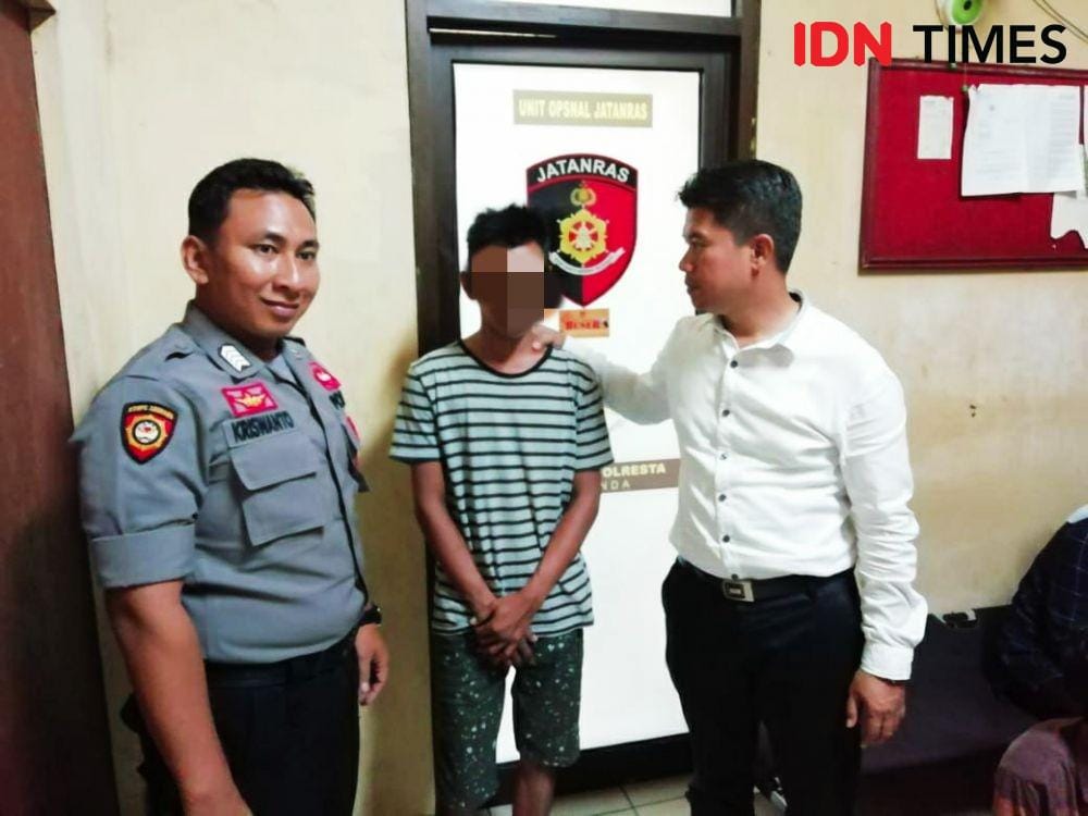 Very usai jalani pemeriksaan petugas di Satreskrim Polresta Samarinda (IDN Times/Yuda Almerio)