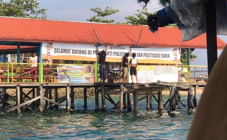 Peluncuran pulau sadar pemilu di Pulau Barrang Caddi, Makassar. Dok. IDN Times/Istimewa