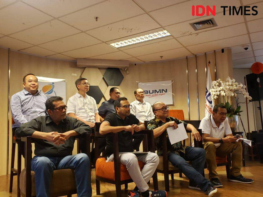(Komisaris Garuda memberikan keterangan pers di Kementerian BUMN) IDN Times/Hana Adi Putra
