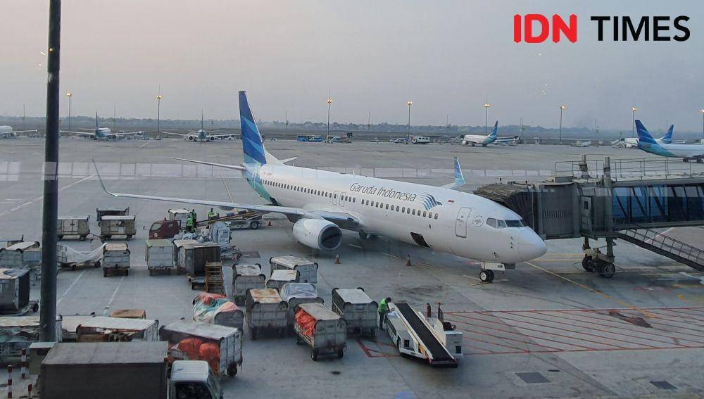 Garuda Indonesia. (IDN Times/Mela Hapsari)
