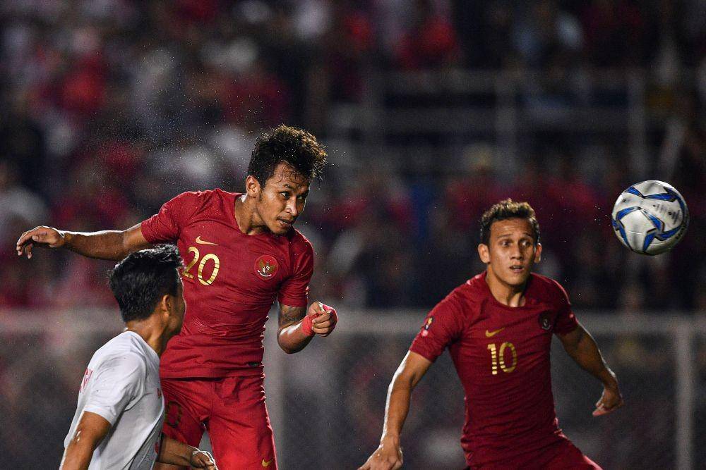 Timnas U-22 meraih kemenangan 4-2 atas Myanmar dalam laga semifinal SEA Games , Sabtu (7/12).  ANTARA FOTO/Sigid Kurniawan/wsj.
