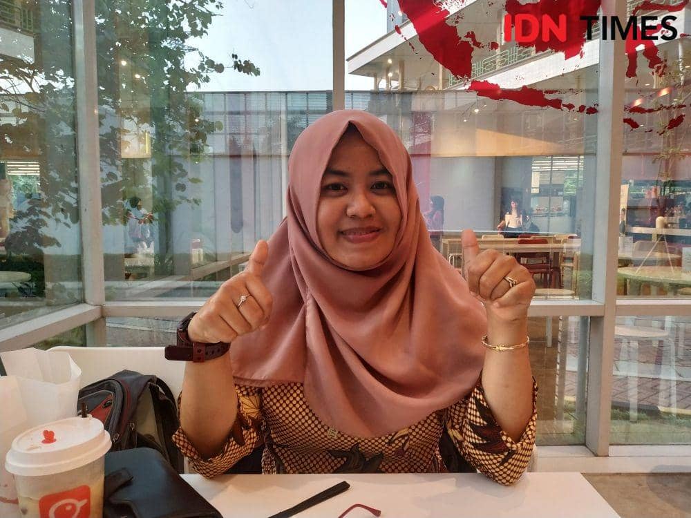 Dian Es Anggraeni,  Anggota Saber. 4 Desember 2019. IDN Times/Klara Livia