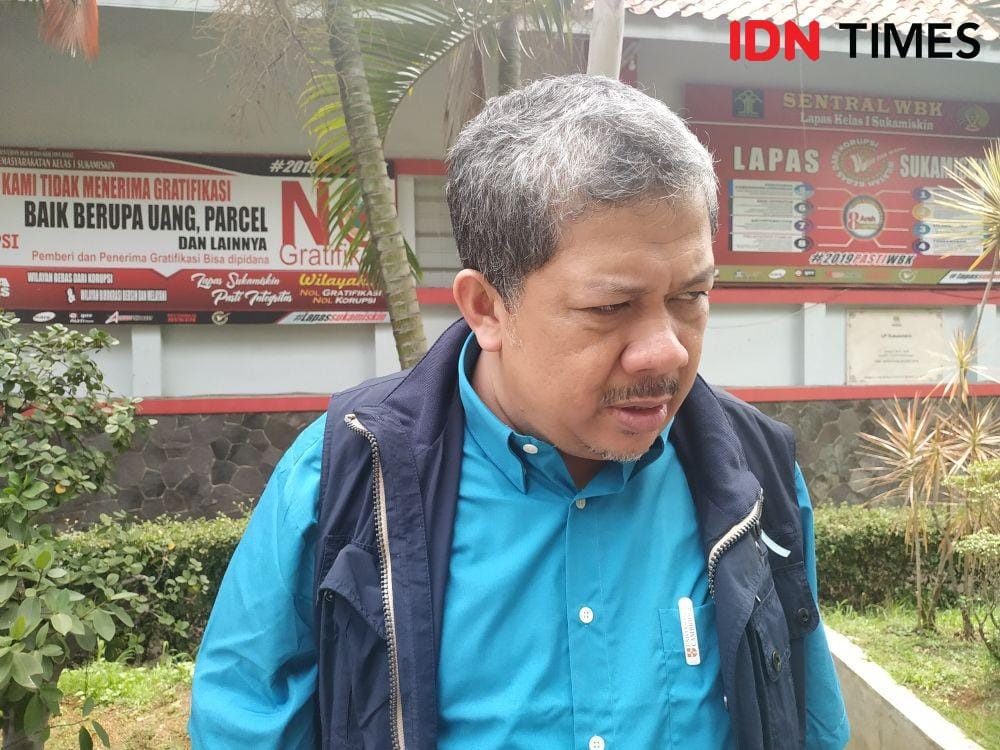 (Wakil ketua Partai Gelora, Fahri Hamzah saat hadiri bedah buku 'KPK Bukan Malaikat di Sukamiskin) IDN Times/Azzis Zulkhairil