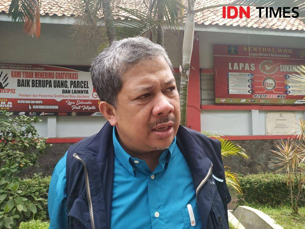 (Wakil ketua Partai Gelora, Fahri Hamzah saat hadiri bedah buku 'KPK Bukan Malaikat di Sukamiskin) IDN Times/Azzis Zulkhairil