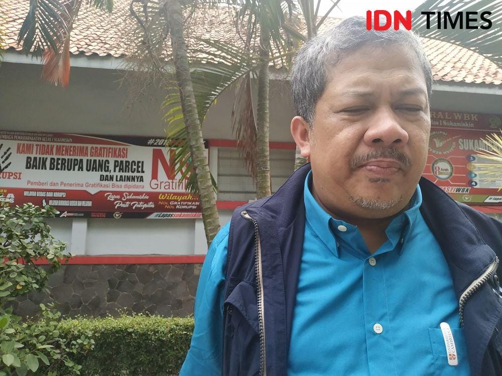 (Wakil ketua Partai Gelora, Fahri Hamzah saat hadiri bedah buku 'KPK Bukan Malaikat di Sukamiskin) IDN Times/Azzis Zulkhairil