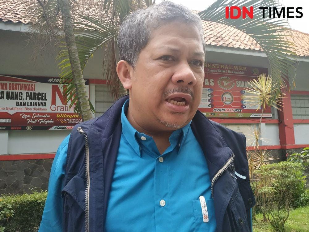 (Wakil ketua Partai Gelora, Fahri Hamzah saat hadiri bedah buku 'KPK Bukan Malaikat di Sukamiskin) IDN Times/Azzis Zulkhairil