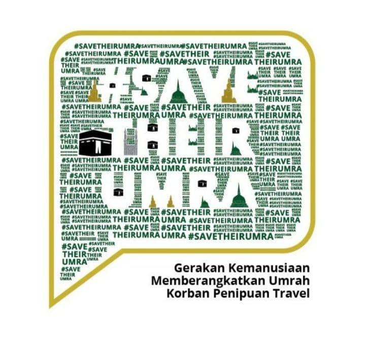 Ilustrasi Gerakan #SaveTheirUmra/ Twitter @savetheirumra