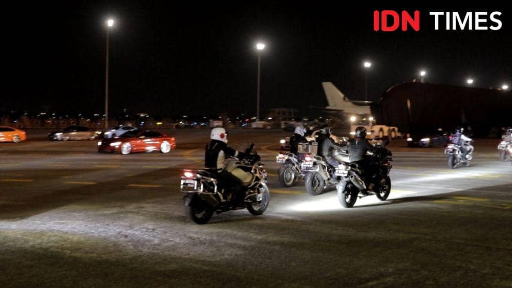 Peluncuran Airbus A330-900neo dimeriahkan konvoi motor gede  (IDN Times/Kevin Handoko)