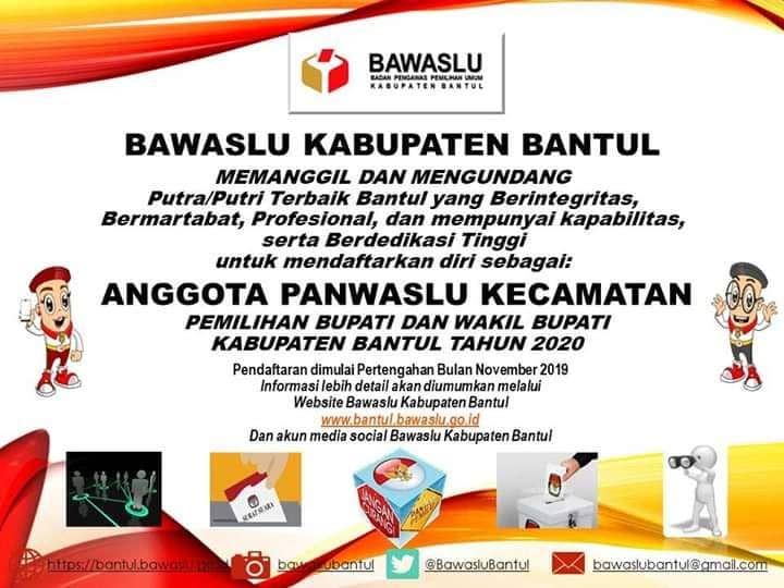 Bawaslu Bantul buka pendfataran anggota Panwascam. IDN Times/Istimewa