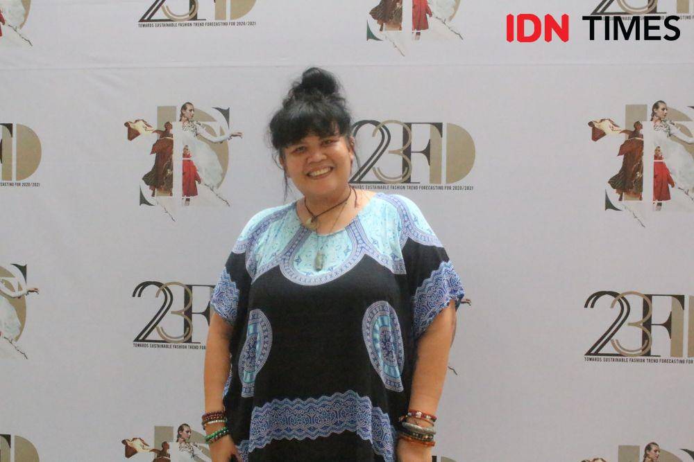 Ririe Bogar dalam acara 23 Fashion District. 7 Desember 2019. IDN Times/Klara Livia