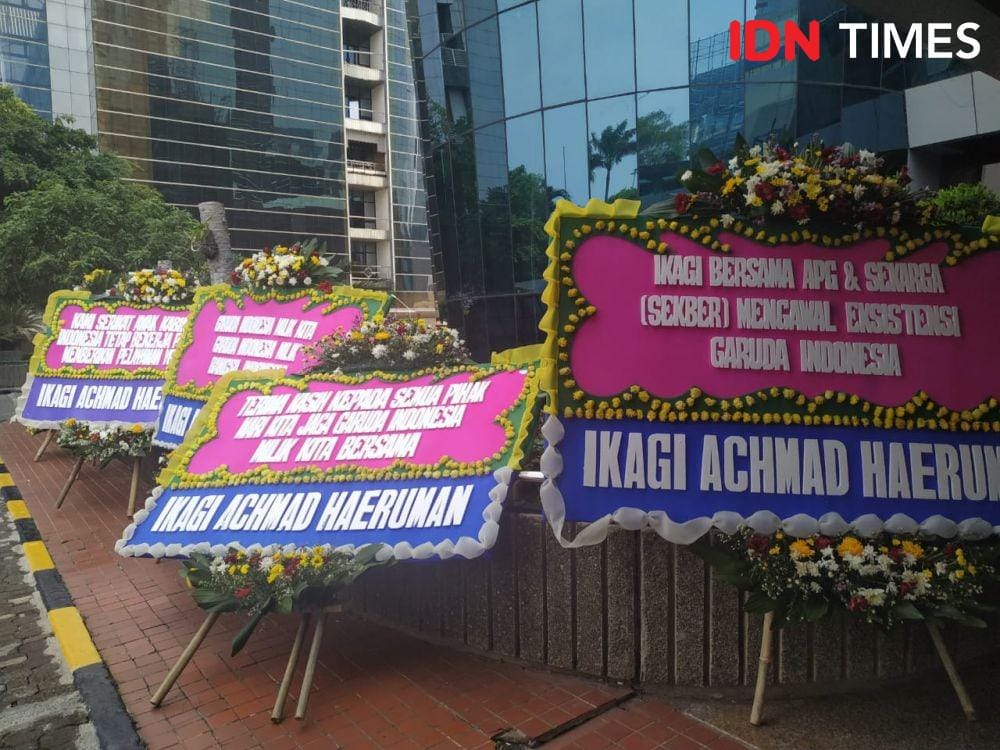 Ikagi Garuda Indonesia sambangi Kementerian BUMN (IDN Times/Auriga Agustina)