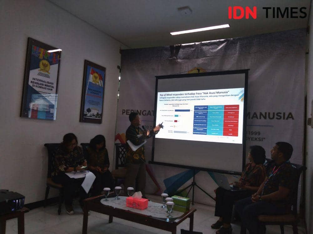 Pemaparan Survei "Refleksi 20 Tahun Undang-Undang No. 39 Tahun 1999 Tentang Hak Asasi Manusia" (IDN Times/Lia Hutasoit)